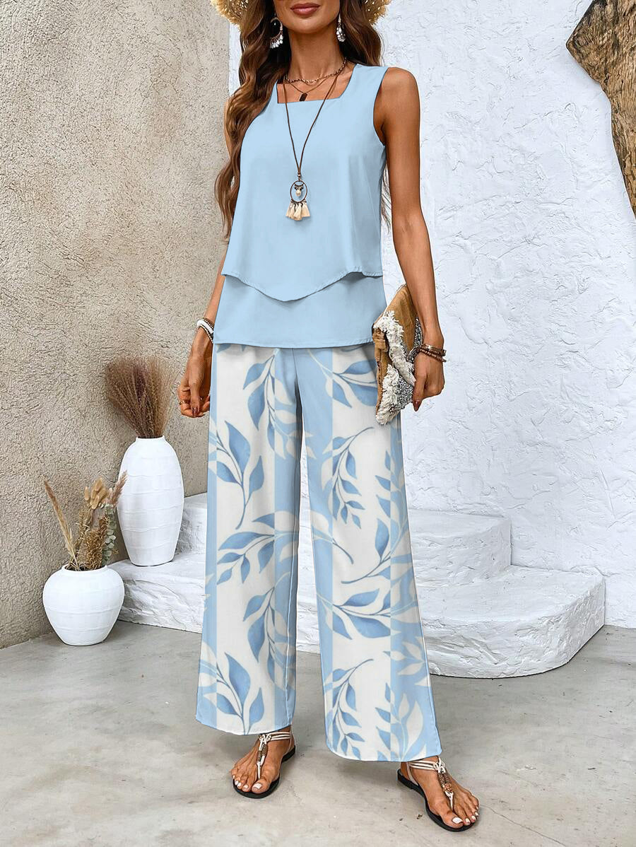 Jade | Elegant Top & Wide-Leg Trouser Set
