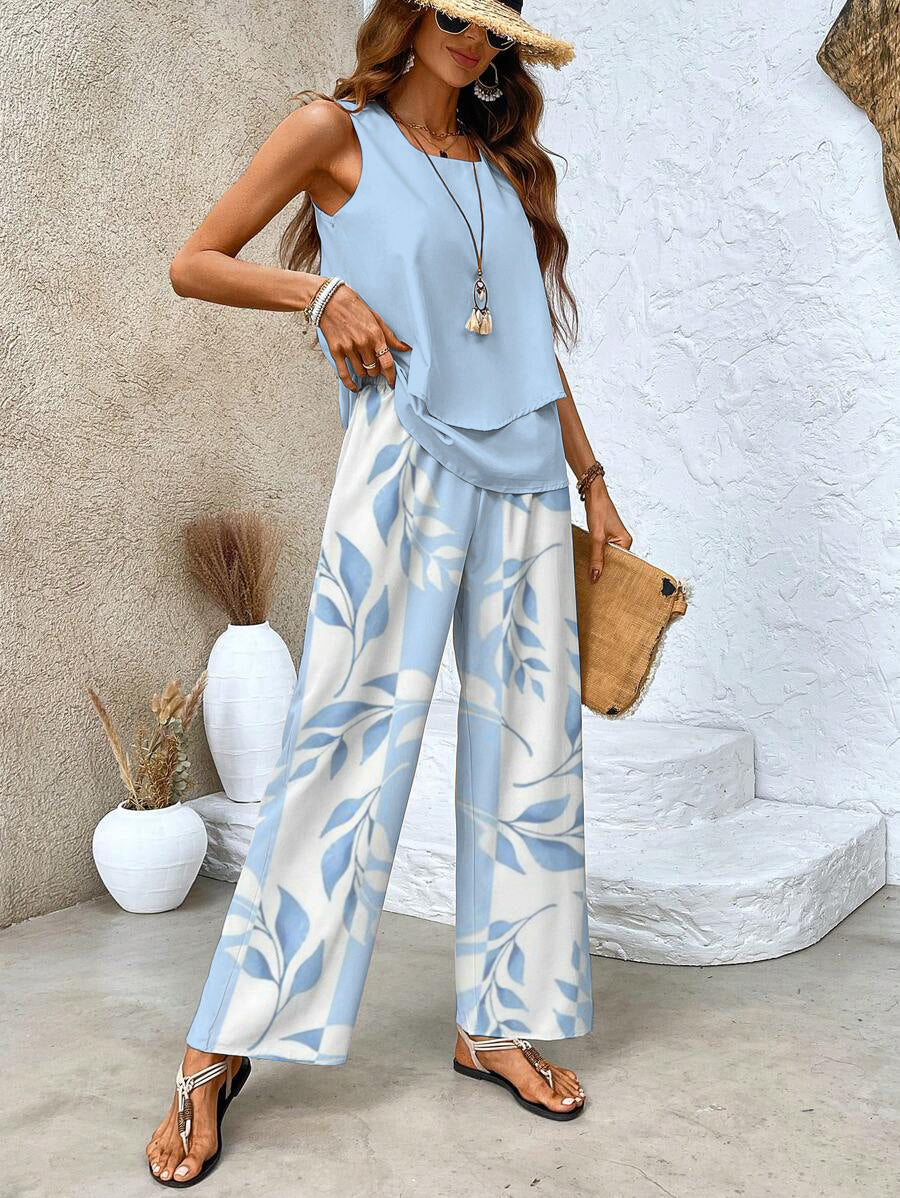 Jamie | Elegant Top & Wide-Leg Trouser Set