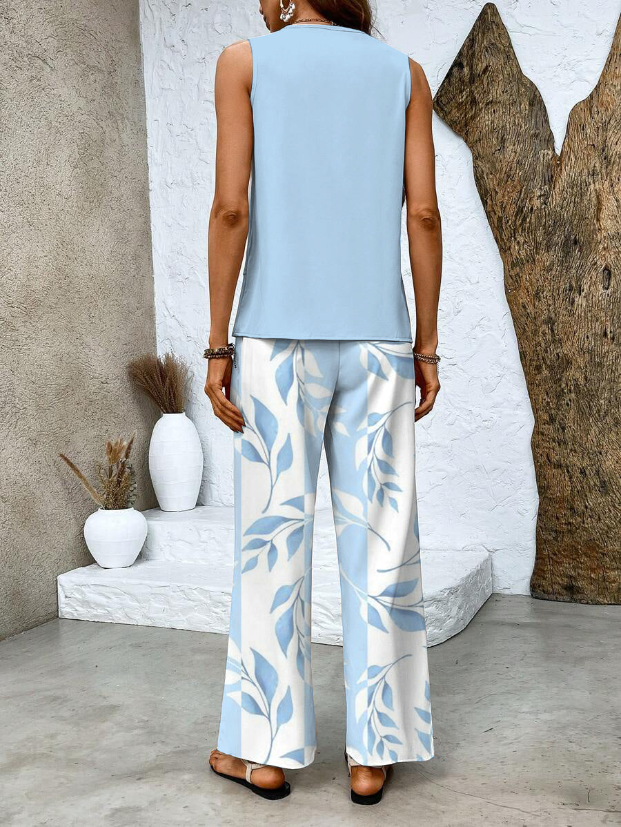 Jade | Elegant Top & Wide-Leg Trouser Set