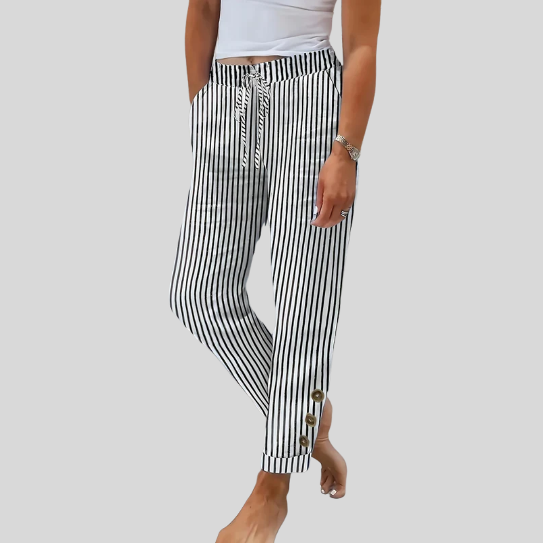 Raquelle™ | Casual Striped Trousers