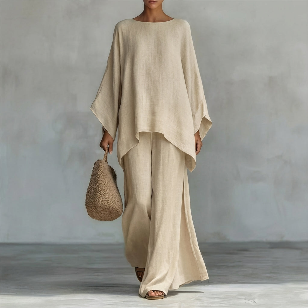 Kristyna | Long-Sleeve & Wide-Leg Trouser Set